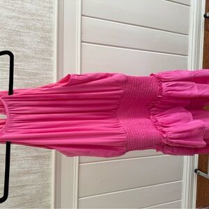 Elegant Pink Halter Mini Dress